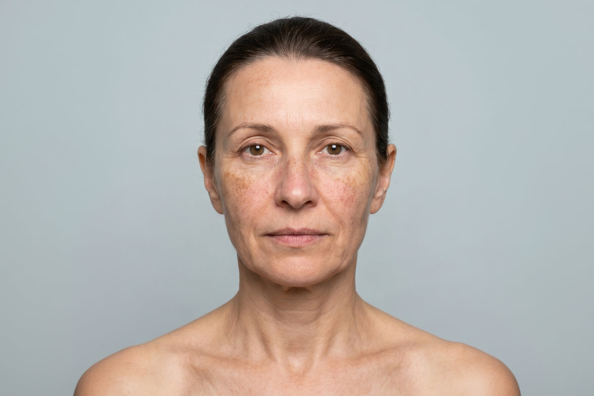 Face and décolleté before using WAU LED SET